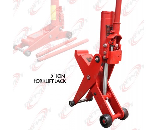  5 Ton Hydraulic Forklift Jack Fork Tractor Scissor Lift Jack 11000lbs 28"H